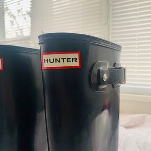 HUNTER Black tall rain & snow boots